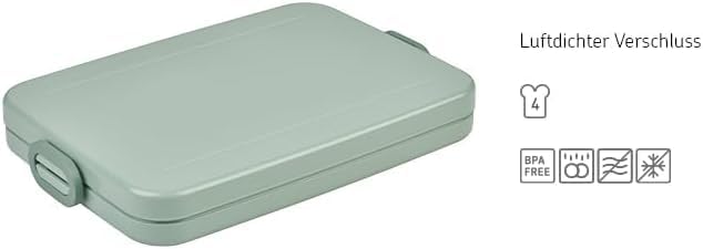 Mepal - Lunchbox Take A Break flach - Ideale Brotdose für Laptoptasche oder Rucksack - Flach geformt