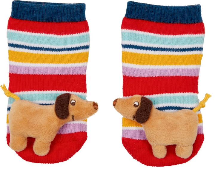 Die Spiegelburg Rasselsöckchen Dackel - BabyGlück, one Size (2-12 Mon.) STK, STK