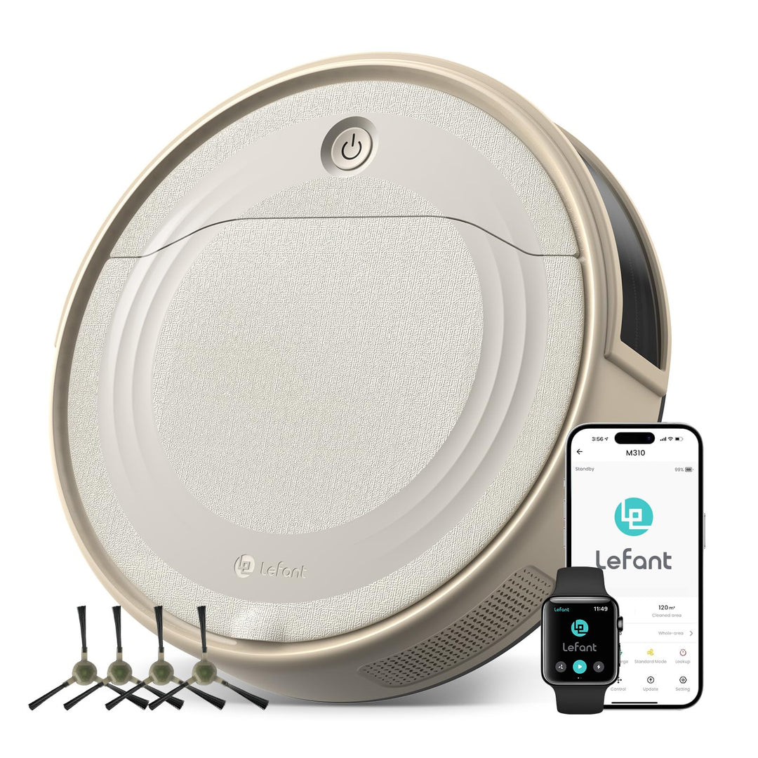 Lefant M310C Saugroboter, 4500Pa Staubsauger Roboter mit Präzise Entfernungsnavigation, 150Mins, HEP