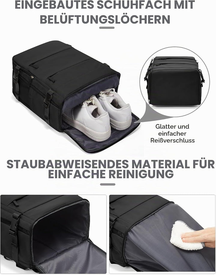 BJLFS Vakuum Rucksack Handgepäck mit Vakuumsystem Ryanair Handgepäck Reiserucksack Airbag Rucksack m