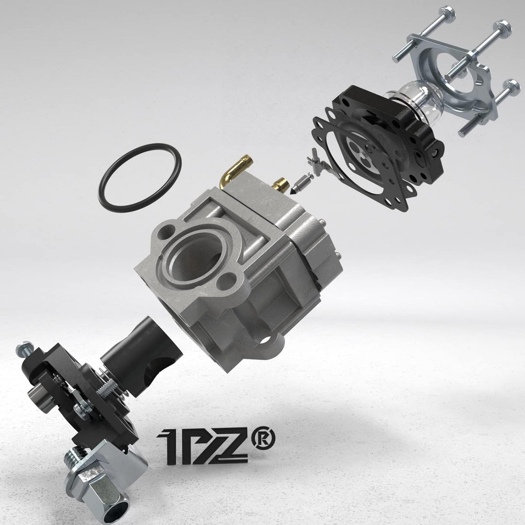 1PZ F6C-15T Vergaser Kit 15mm für 52cc 49cc 47cc 43cc 2-Takt Motorsense Trimmer Motor mit Primer Bir