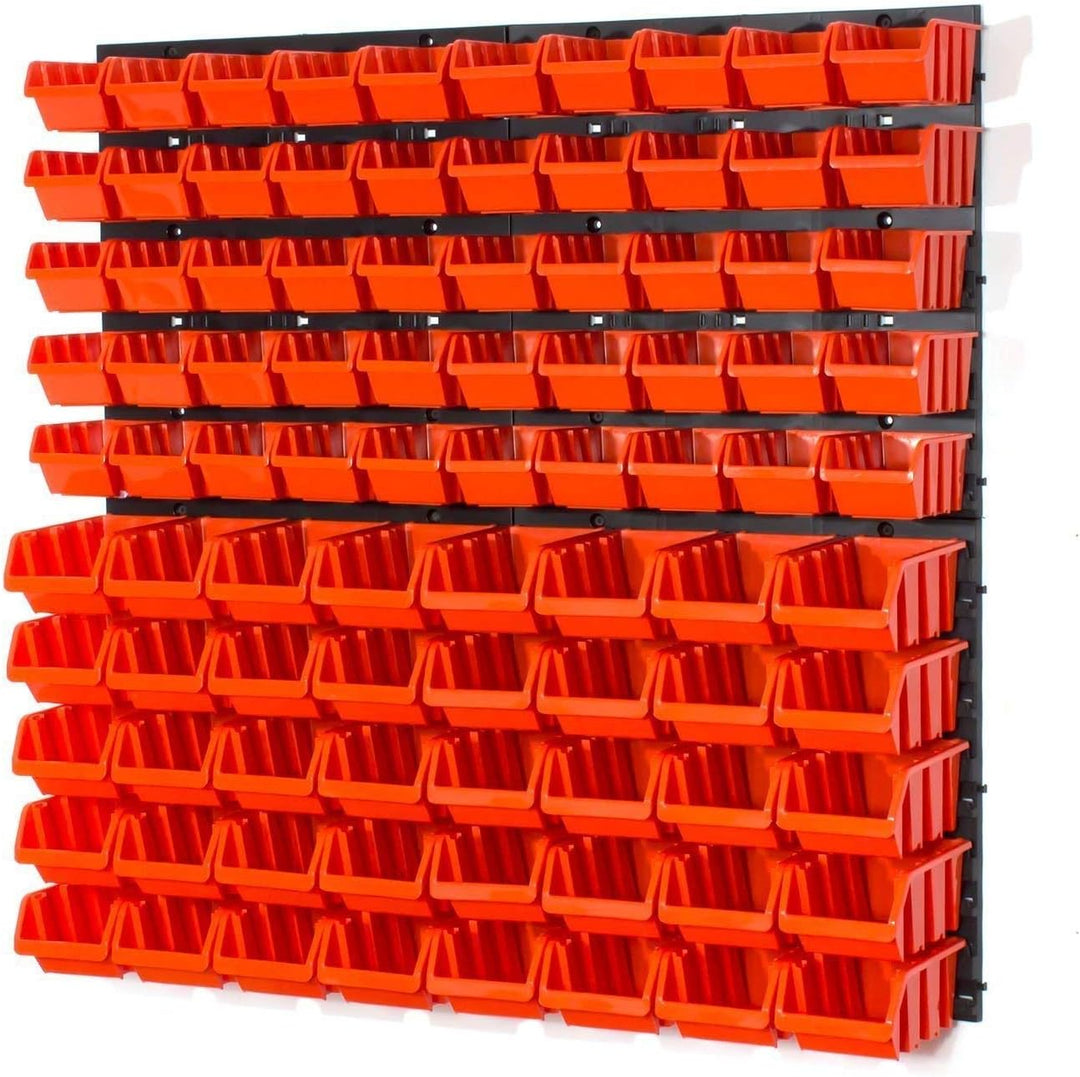 SimpleThing 90 Stapelboxen Rot Rot mit wandregal 80 x 80 cm | Boxen Lager wandplatten wandpaneel Wer