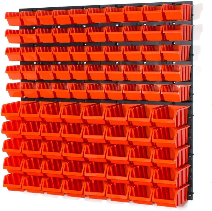 SimpleThing 90 Stapelboxen Rot Rot mit wandregal 80 x 80 cm | Boxen Lager wandplatten wandpaneel Wer