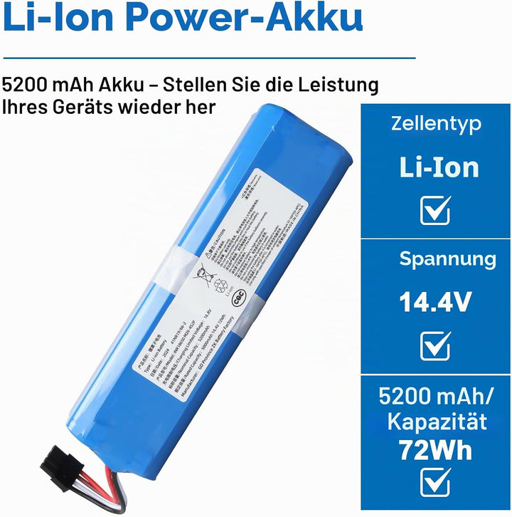 5200mAh Neuer Staubsauger-Akku,Ersatz für Eufy RoboVac L70 Hybrid,L10,T2190,T2190G21, Eufy 360 S9, E