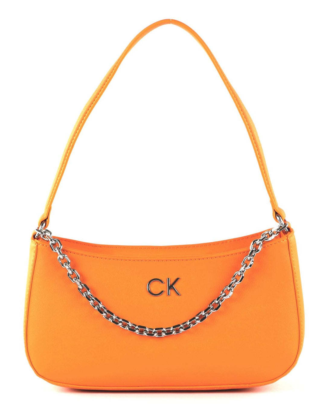 Calvin Klein Re-Lock Shoulder Bag W Chain Orange Flash