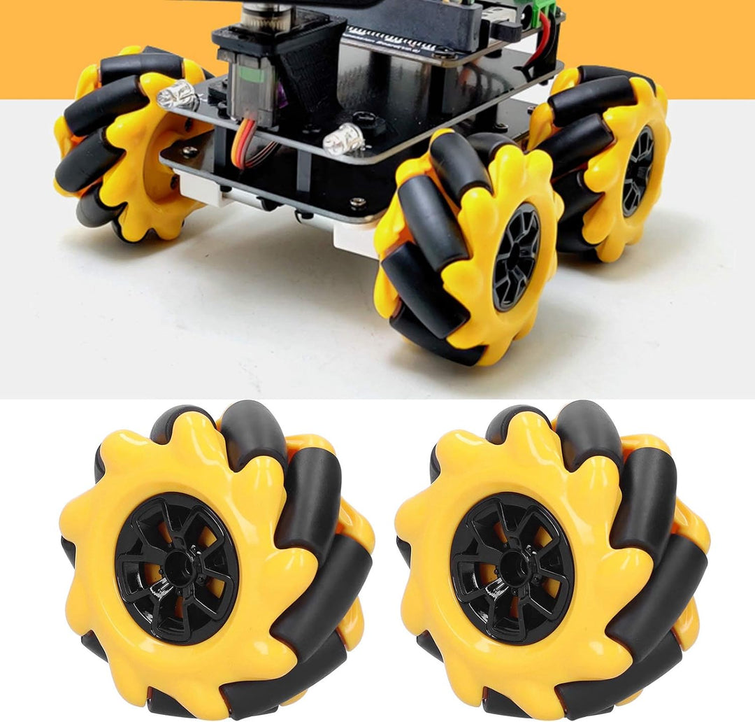 Mecanum Wheel, 60 mm omnidirektionales Rad Smart Robot Autoteile Zubehör DIY Toy Components(2 Pairs)