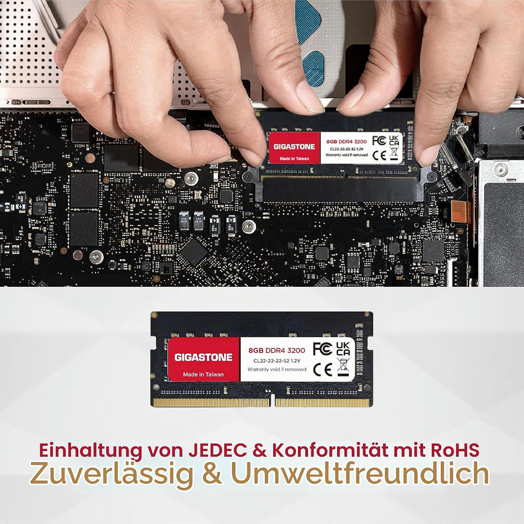 【DDR4 RAM】 GIGASTONE 16GB Kit (2x8GB) DDR4 3200MHz (2933MHz or 2666MHz) PC4-25600(PC4-23400/21300) C