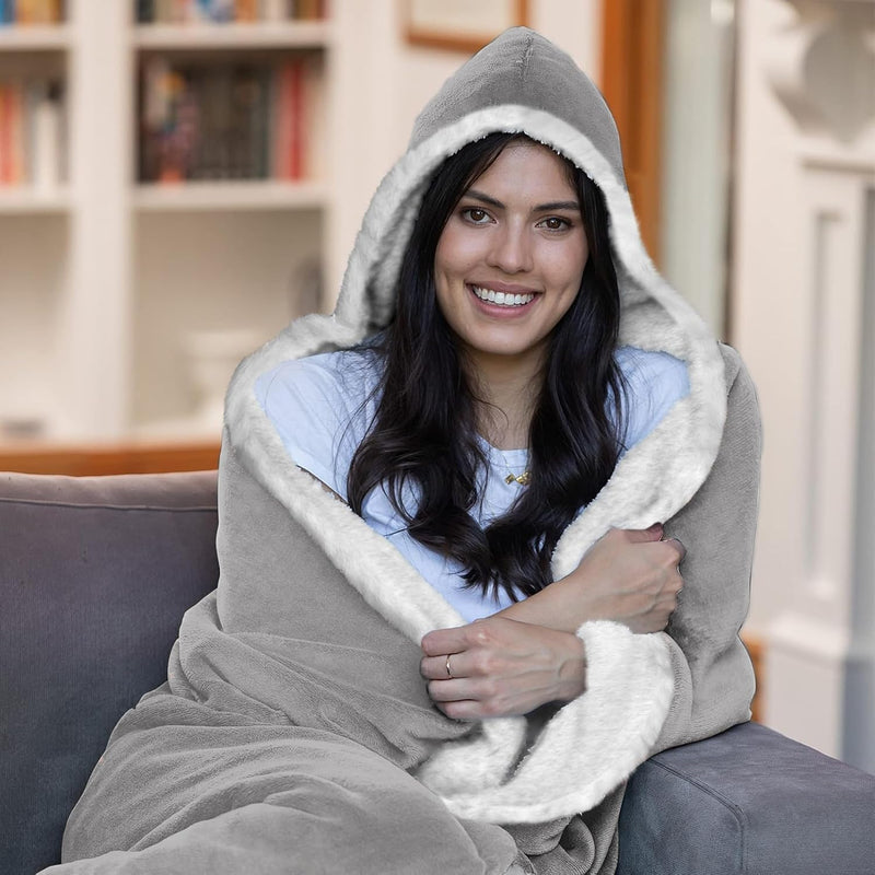 Oma Geschenk, Personalisierte Decke mit ärmeln Oma Geschenke zum Geburtstag, Geburtstagsgeschenk Wei