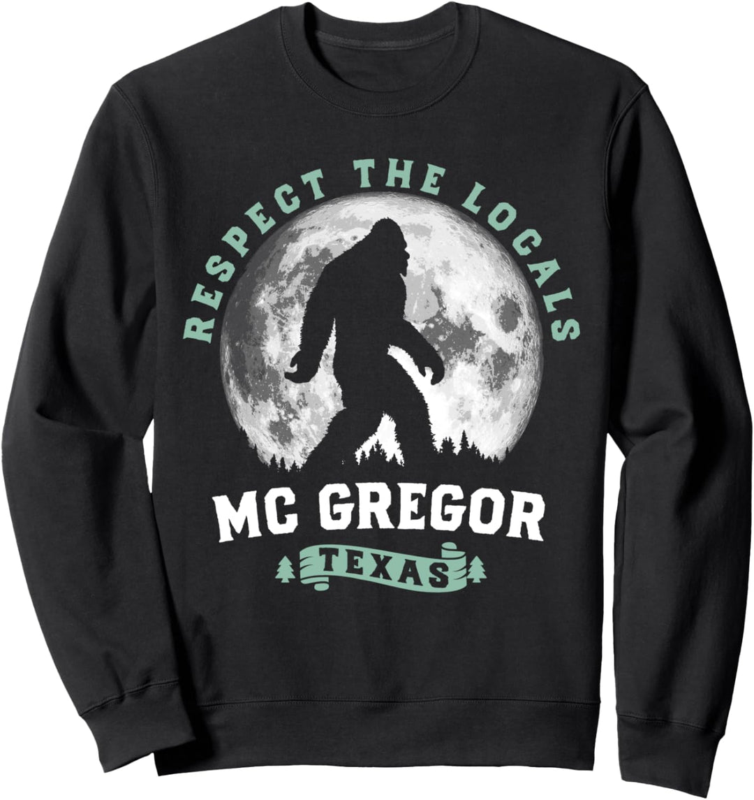 Mc Gregor Texas Bigfoot Night Walk Retro Moon Sweatshirt