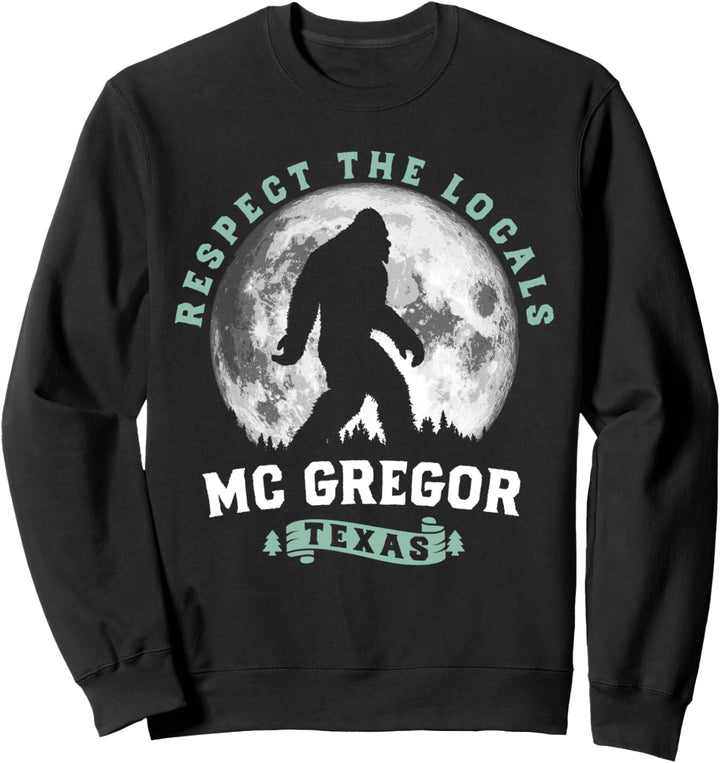 Mc Gregor Texas Bigfoot Night Walk Retro Moon Sweatshirt