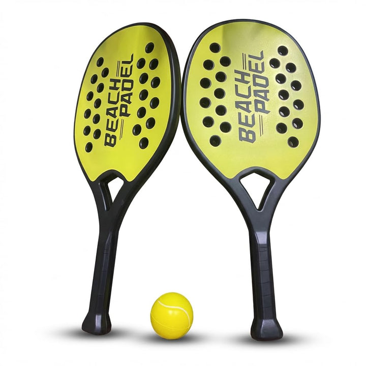 Paar Strandschläger Padel Beach Tennis mit weichem Ball Set aus Holz Meer, Strand, Pool, Meer, Garte
