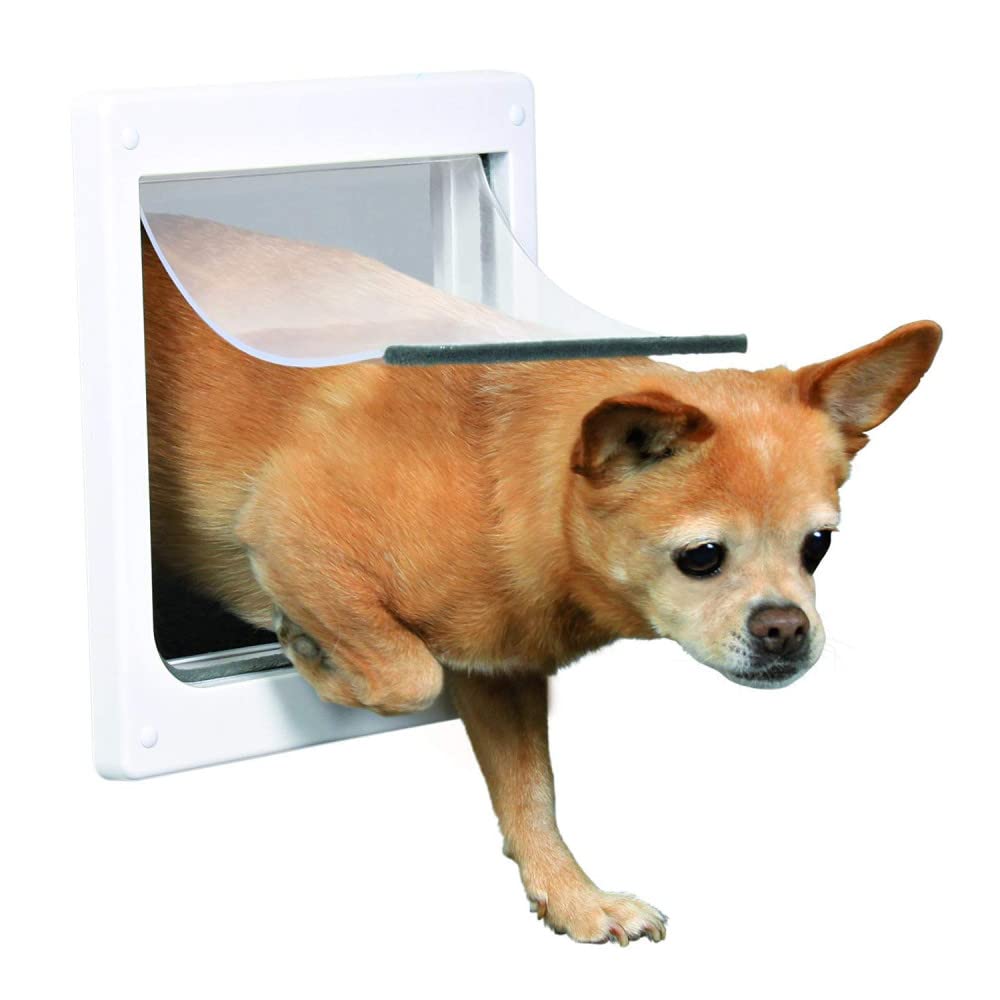 TRIXIE Pet Products 2-Wege-Hundetür, für kleine bis kleine Hunde, Weiss Extra Small - Small, Extra S