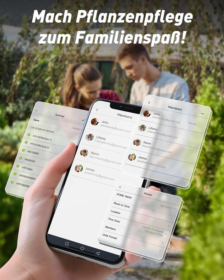 RAINPOINT Bewässerungscomputer, Smart Bewässerungssteuerung mit Messing EIN- und Auslass für Garten