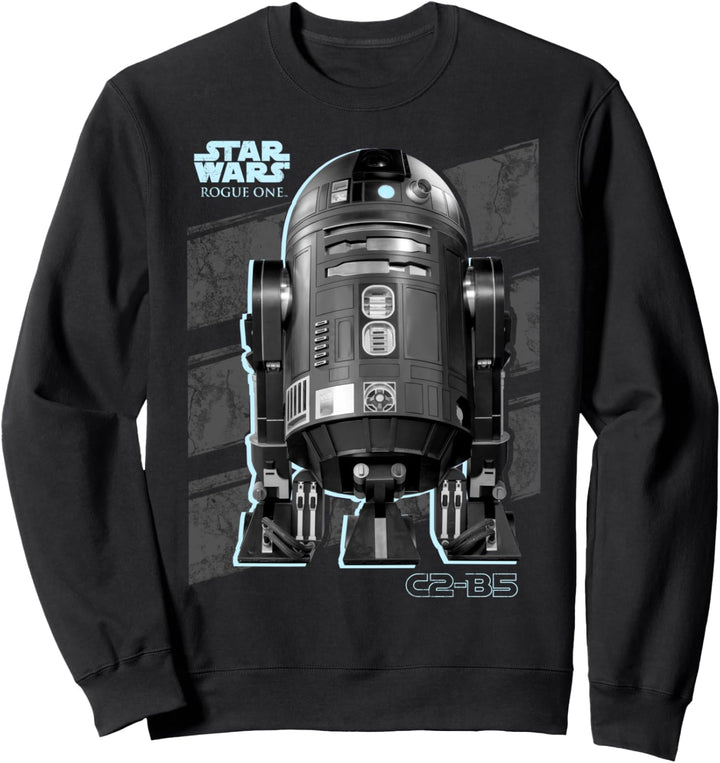 Star Wars Rouge On C2-B5 Striped Portrait Sweatshirt