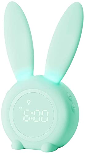 Kinder Lichtwecker Hasen Wecker Uhr Kinderwecker Rabbit Alarm Clock Wake Up Light Kreative Lampe Nac