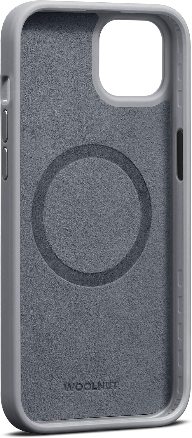 Woolnut Leder Hülle Case für iPhone 15 Plus - Grau iPhone 15 Plus Grau, iPhone 15 Plus Grau