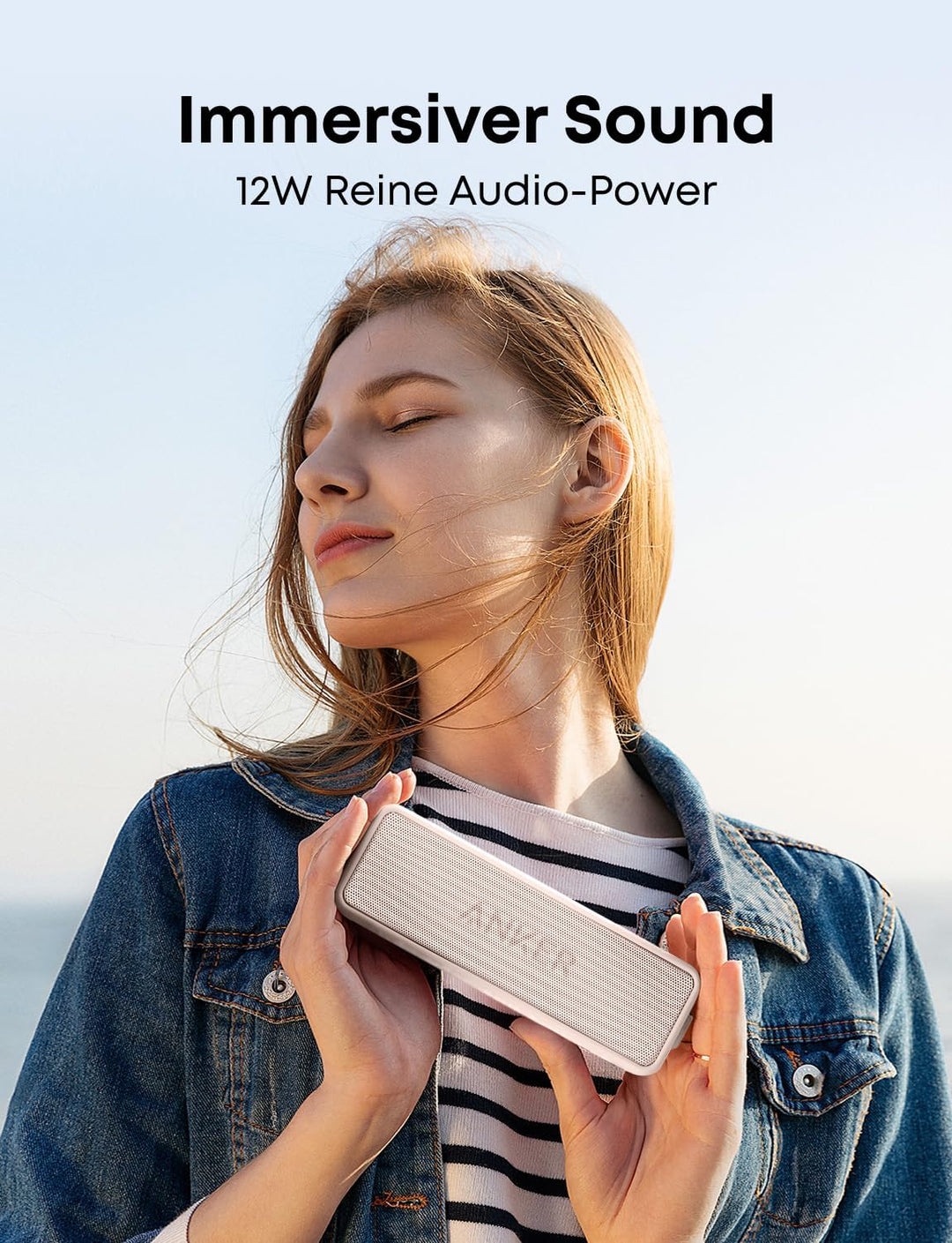 Anker Soundcore 2 Portable Bluetooth Speaker with 12W Stereo Sound, BassUp, IPX7 Waterproof, 24-Hour