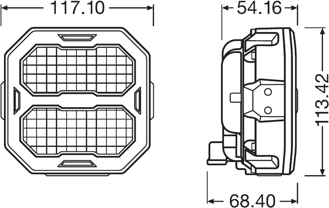 OSRAM LEDriving® Cube PX1500 Wide, LEDPWL114-WD, OFF ROAD, LED Arbeitsscheinwerfer, 1500 Lumen, Falt