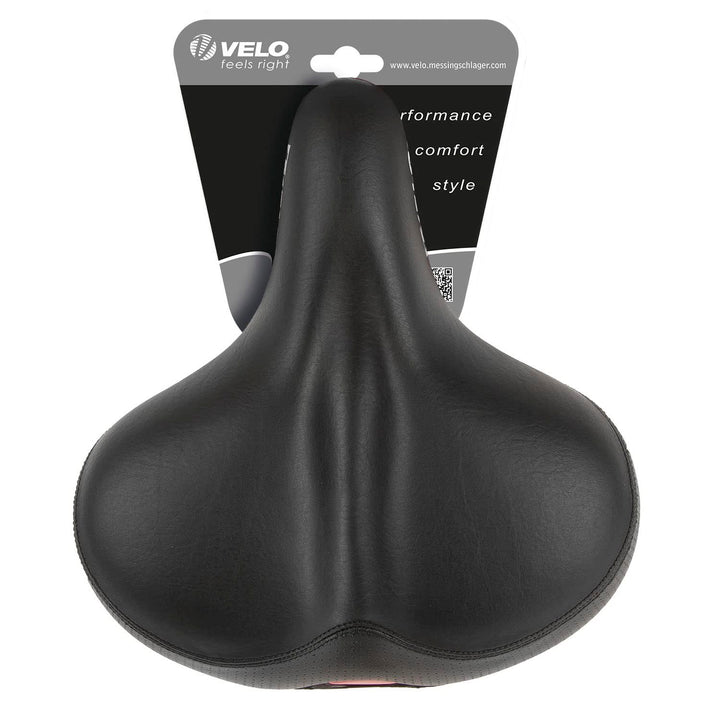 Velo Sattel Safety, Fahrradsattel, Touringsattel, stossabsorbierende Elastomerfederung, O-Zone Base