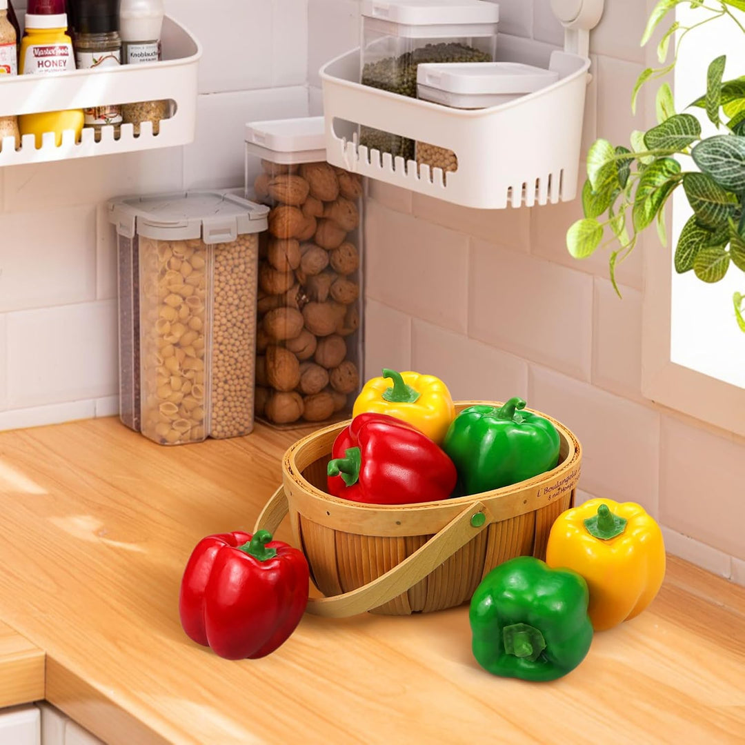 Lorigun Künstliche Paprika Gefälschte Gemüse Bunte Paprika Für Dekoration, Dekoratives Gemüse, Rot G