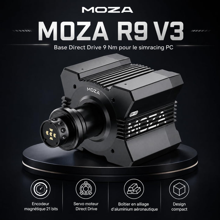 MOZA R9 V3 Direct Drive Wheel Base 9 Nm Force Feedback für Sim Racing PC