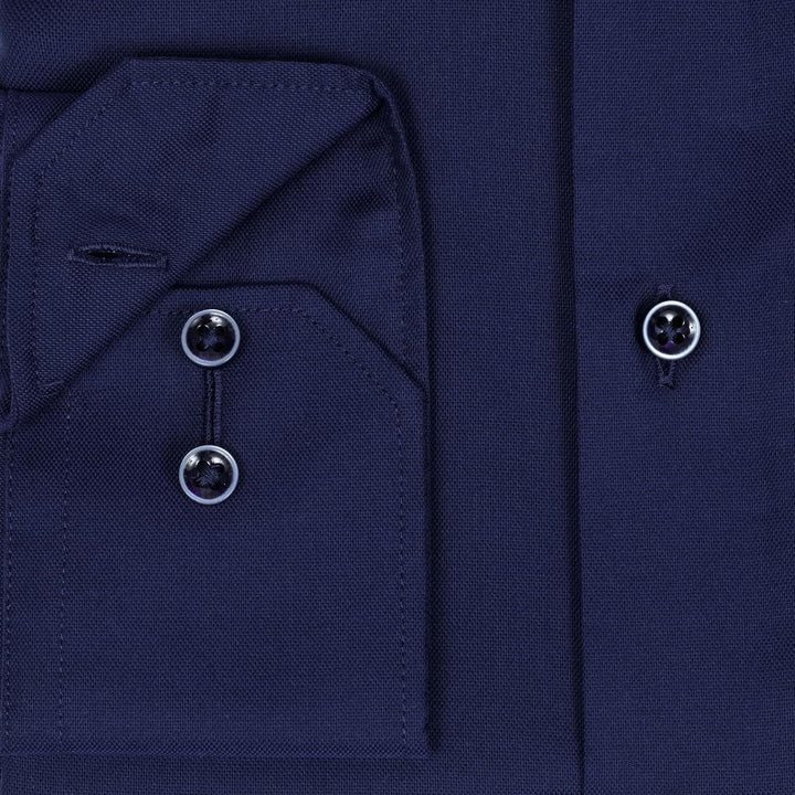 ETERNA Hemd Langarm | Comfort Fit | Bügelfrei, Knitterfrei | 100 % Baumwolle 41 Dunkelblau-(19), 41