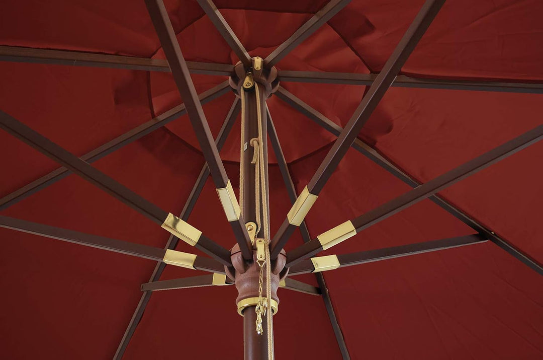 Kai Wiechmann Sonnenschirm 300 cm edel Windauslass UV-Schutz 50+ Bordeaux, Bordeaux