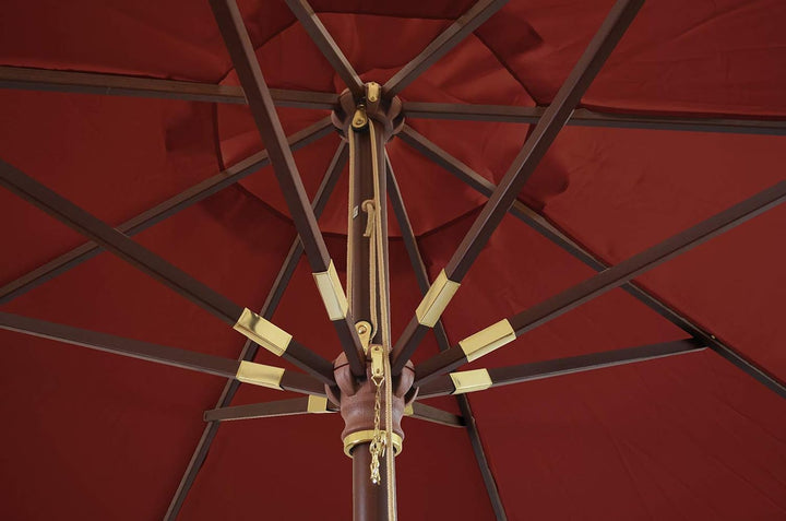 Kai Wiechmann Sonnenschirm 300 cm edel Windauslass UV-Schutz 50+ Bordeaux, Bordeaux