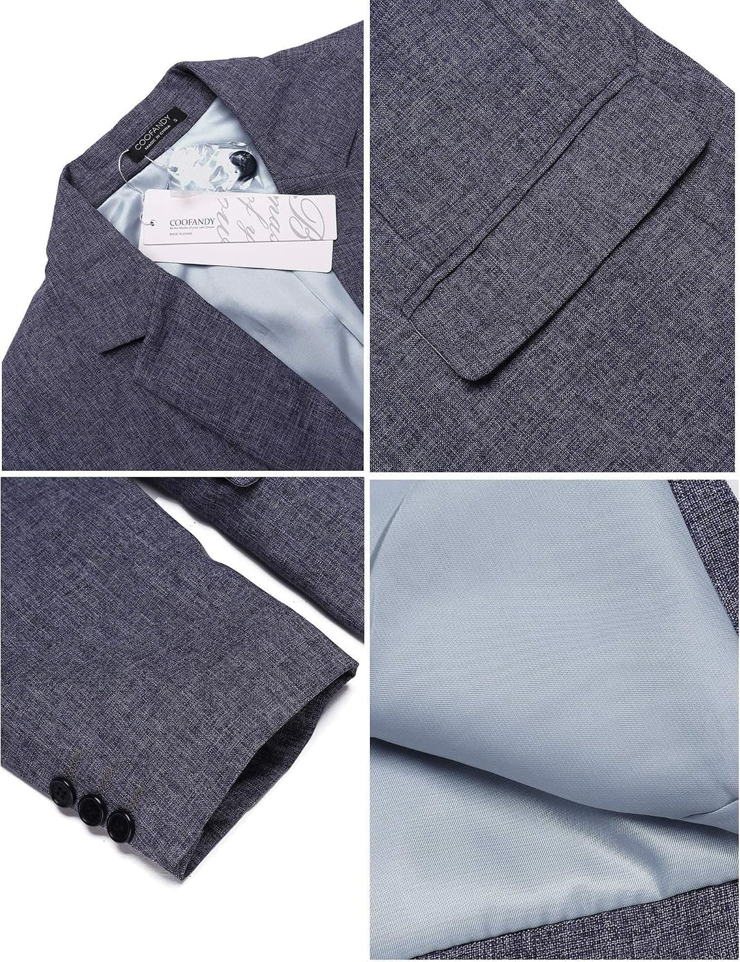 COOFANDY Herren Sakko Sportlich Modern Freizeit Blazer 1 Knopf Anzugjacken für Männer Regular Fit Ca
