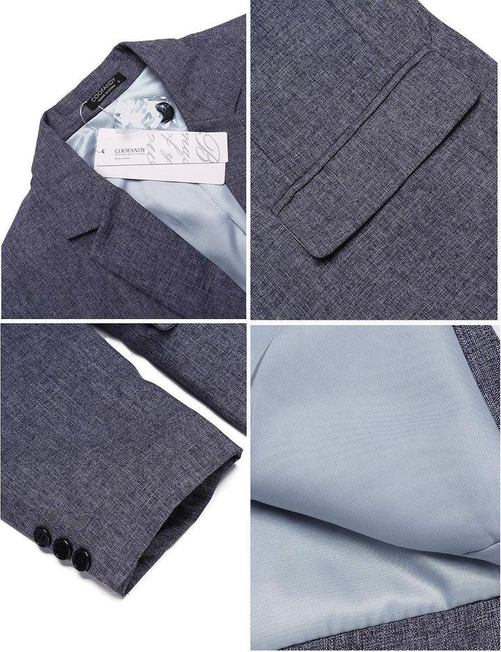 COOFANDY Herren Sakko Sportlich Modern Freizeit Blazer 1 Knopf Anzugjacken für Männer Regular Fit Ca