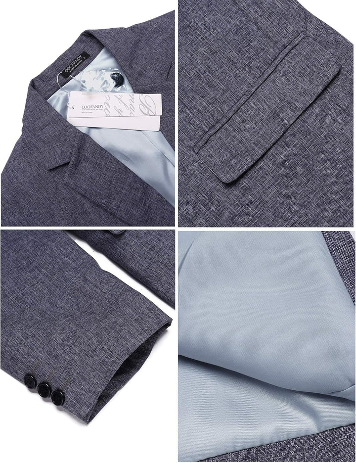 COOFANDY Herren Sakko Sportlich Modern Freizeit Blazer 1 Knopf Anzugjacken für Männer Regular Fit Ca