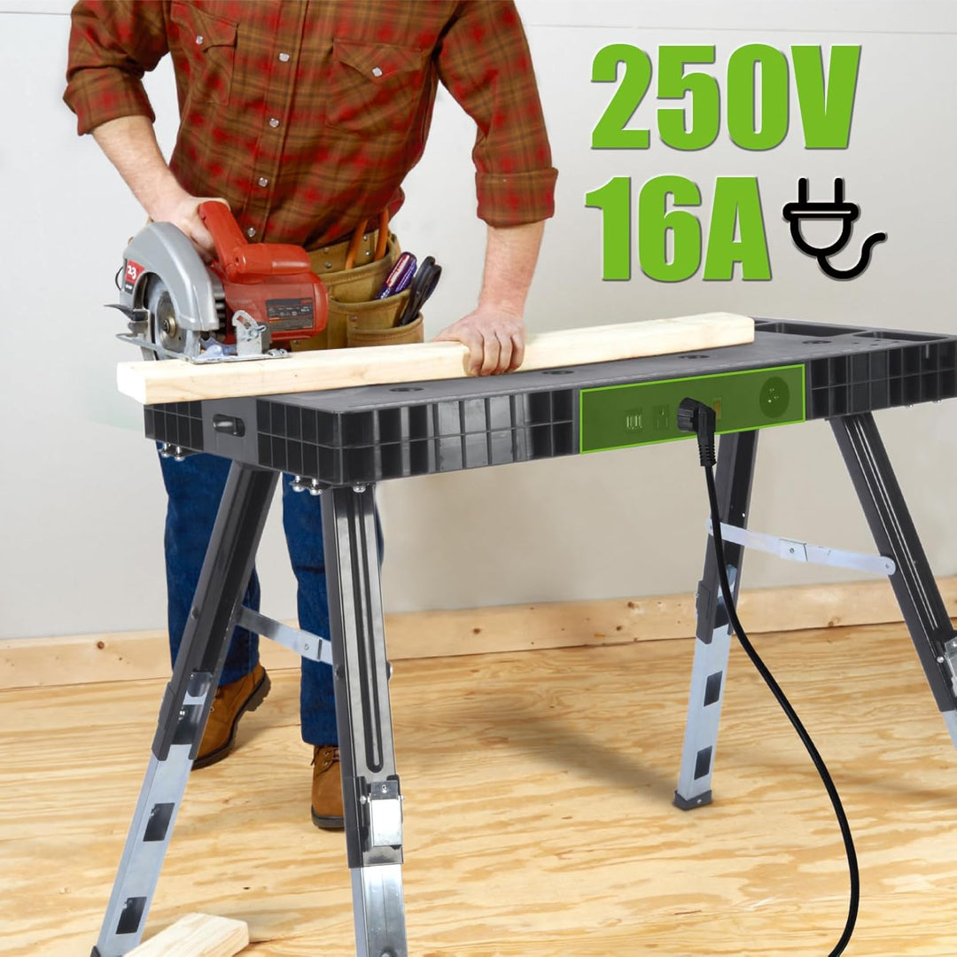 Vertak 5 in 1 Klappbare Werkbank Faltbar lles in Einem Haushalt & DIY hobelbank und Spanntisch 150 k
