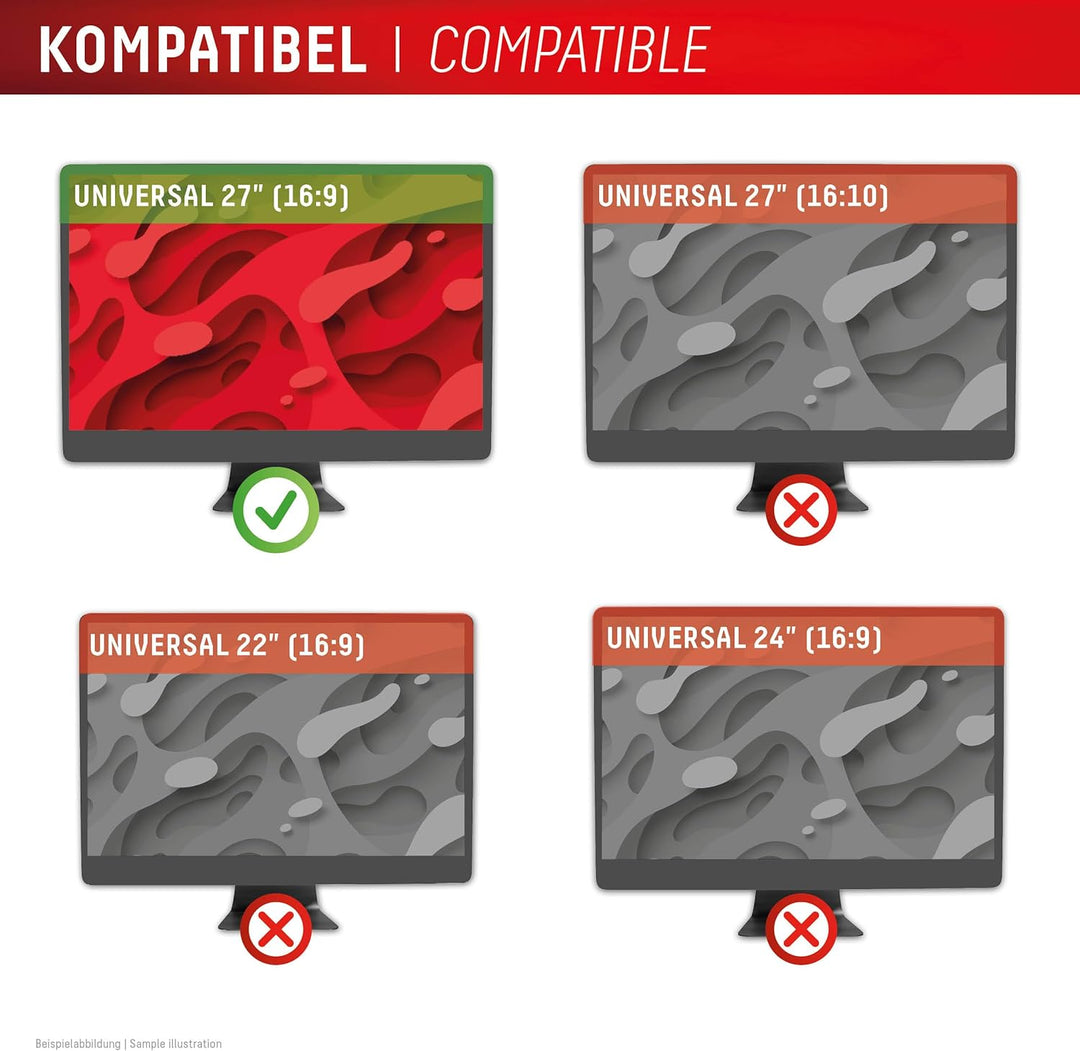 Displex PRIVACY SAFE Magnetischer 2-Wege Blickschutzfilter für Desktop Monitor 27'' (16:9), 60,7 x 3