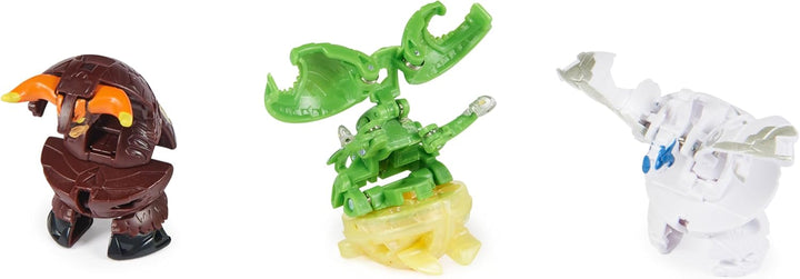 BAKUGAN Starter 3-Pack, Special Attack Nillious, Titanium Dragonoid, Bruiser, individualisierbare Ac