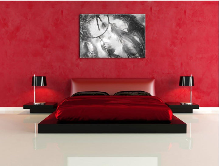 Pixxprint Traumfänger als Leinwandbild/Grösse: 100x70 / Wandbild/Kunstdruck/fertig bespannt, 100x70