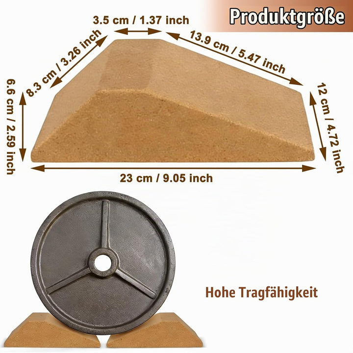 Kork-Kniebeugen-Keilblock, Rutschfest für Erhöhte Ferse, Wadendehner-Schrägbr, Squat Wedge Fitnessge