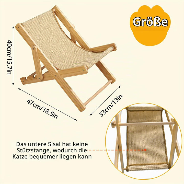 ZOSONET Katzenbett - Verstellbares Katzenbett mit Hammock, Stabiler Ruheplatz für Katzen Bis 10kg, I