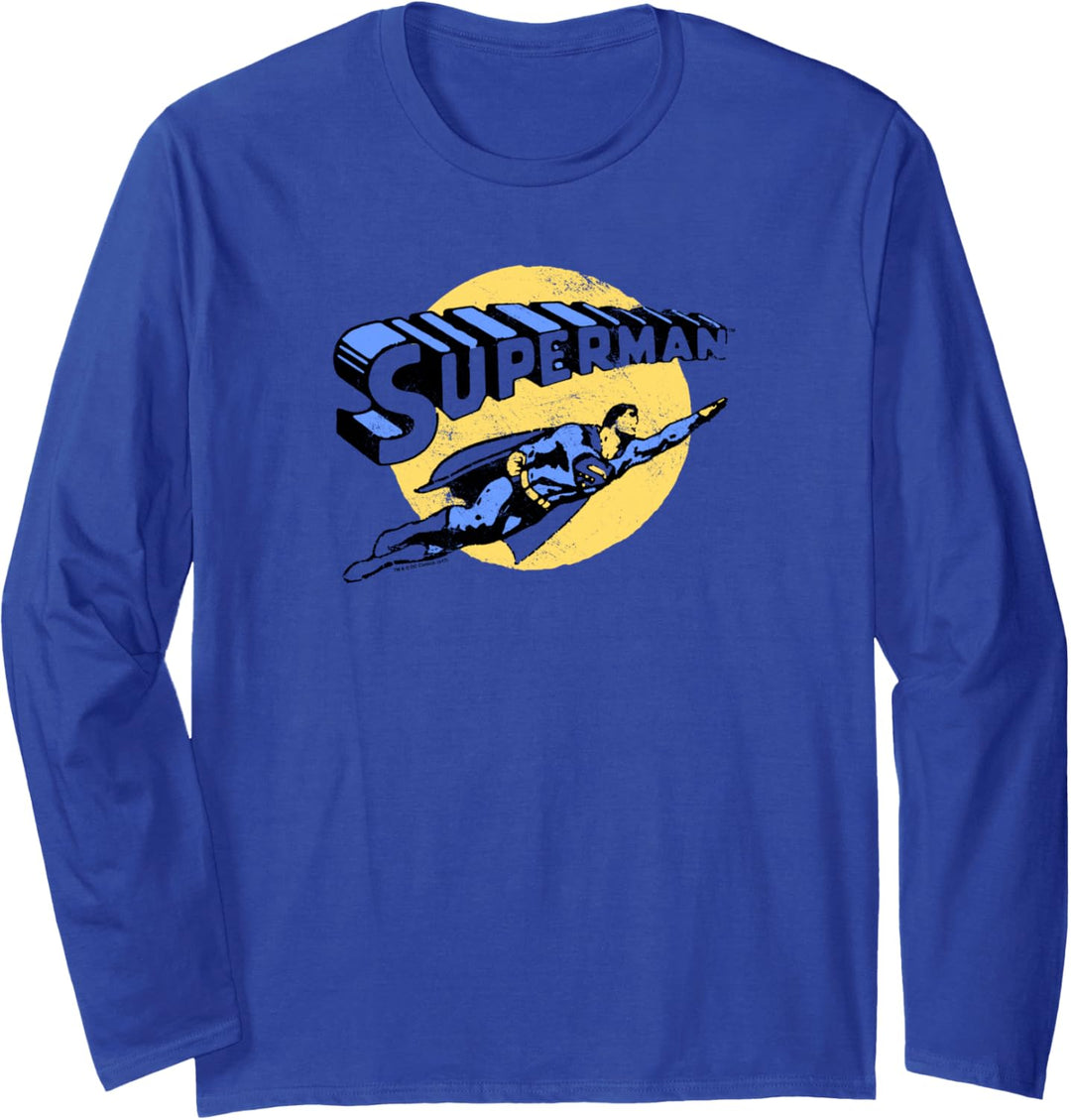 Superman Fly By Langarmshirt
