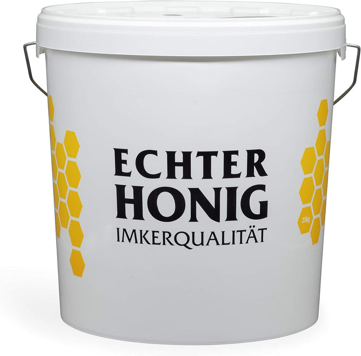 Der Wabenprofi Honigeimer weiss mit Deckel und Bügel - 25 kg - 20 Stück - lebensmittelecht, 20