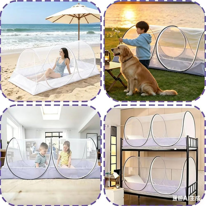 Moskitonetz Pop Up 200 x 100 x 73 cm, Faltbares Moskitonetz, für Reisen, Zuhause,Outdoor Campin Bequ