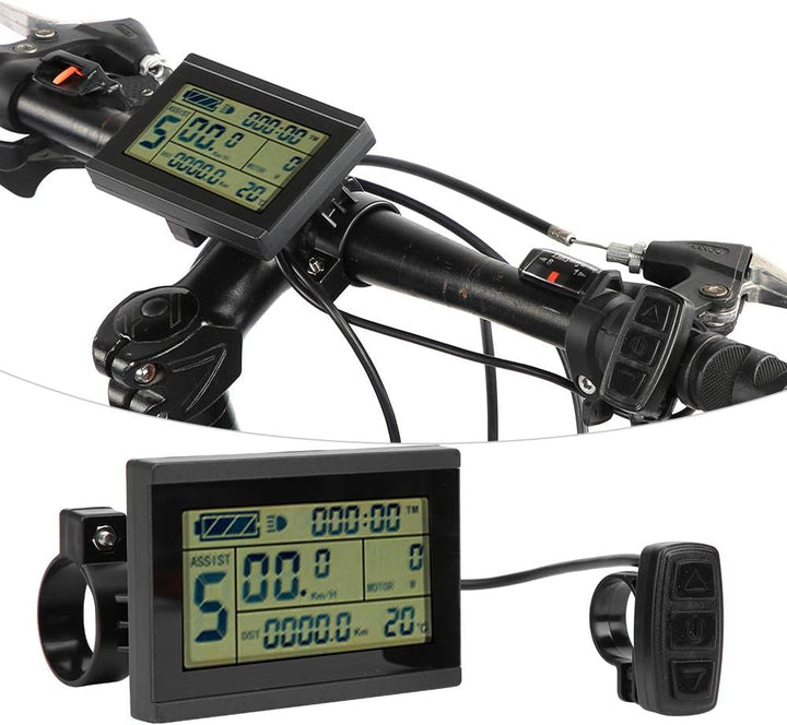 24-V-36-V-48-V-LCD-Display E-Bike Digital Meterm, Fahrradumbau KT-LCD3U Horizontaler Schwarzweiss-LC