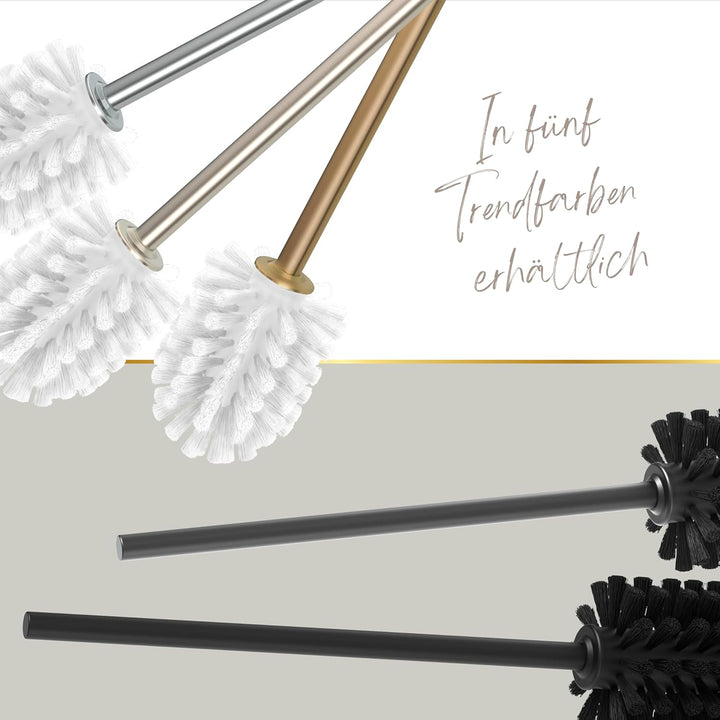 Starter Set NOA (2 Haken, WC-Papierhalter ohne Deckel, WC-Bürstenset), Nickel-matt, Designed by Lenz