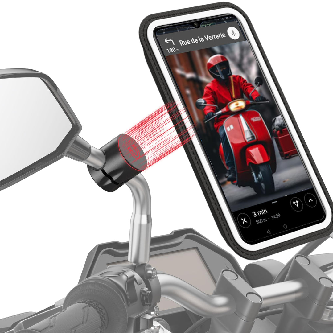 Shapeheart französische Innovation, magnetische Telefonhalterung PRO für Rückspiegel mit Abnehmbarer