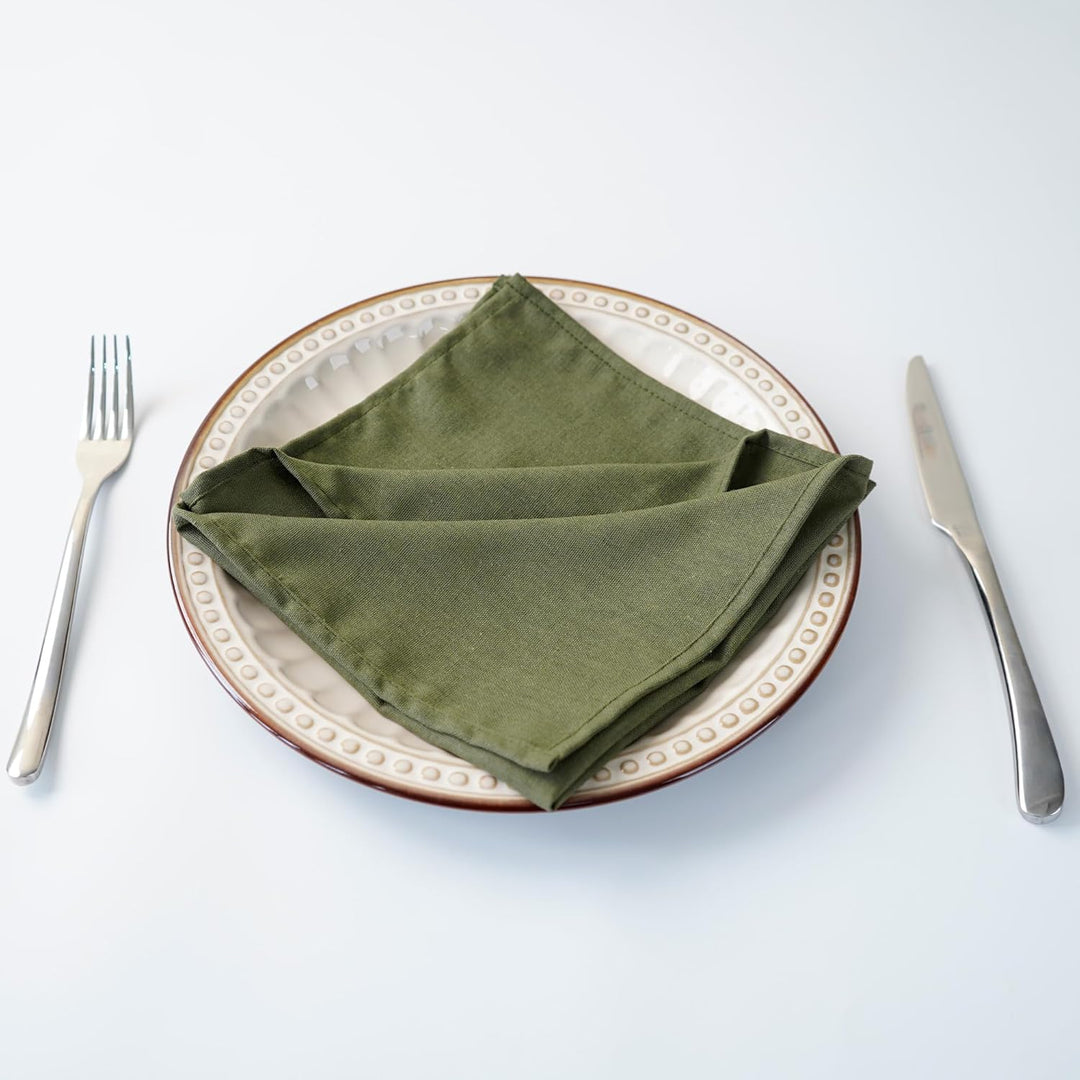 weich Polyester -Leinen gemischt Abendessen Cloth Servietten, 12 Stück (40 x 40 cm), für Veranstaltu
