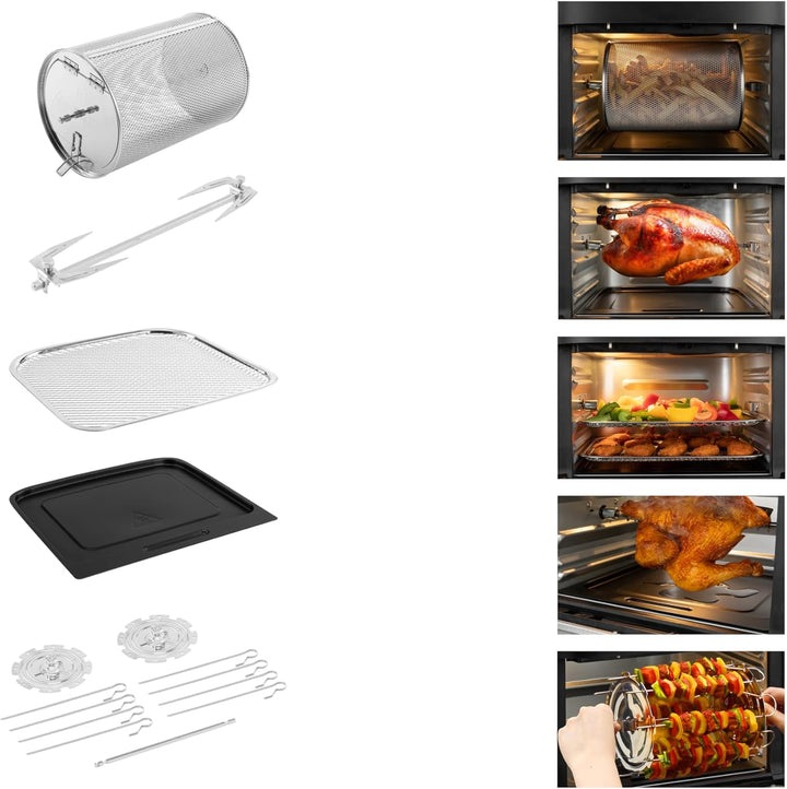 Heissluftfritteuse 12 Liter, Multifunktions Mini Backofen, 10 in 1 Heissluftfritteuse mit digitalen