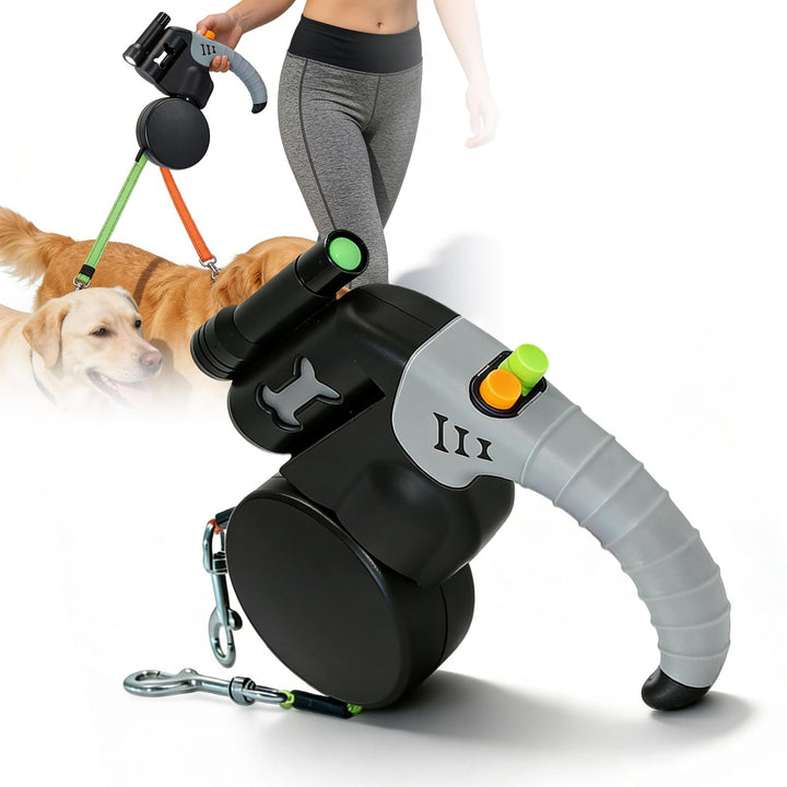 Einziehbare Rollleine 3m, Hundeleine Für Kleine & Mittelgrosse Hunde, Doppelleine für 2 Hunde Mit Ta