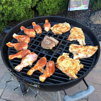 GFTIME Gusseisen Rost-in-Rost Grillrost mit Sear Grillrost für Weber 57cm Holzkohlegrills, Gourmet S