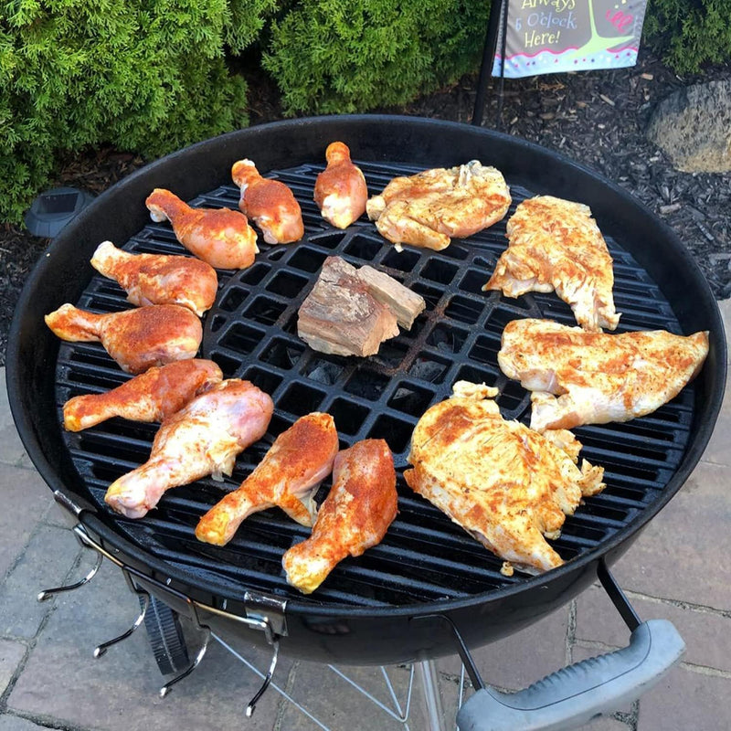 GFTIME Gusseisen Rost-in-Rost Grillrost mit Sear Grillrost für Weber 57cm Holzkohlegrills, Gourmet S