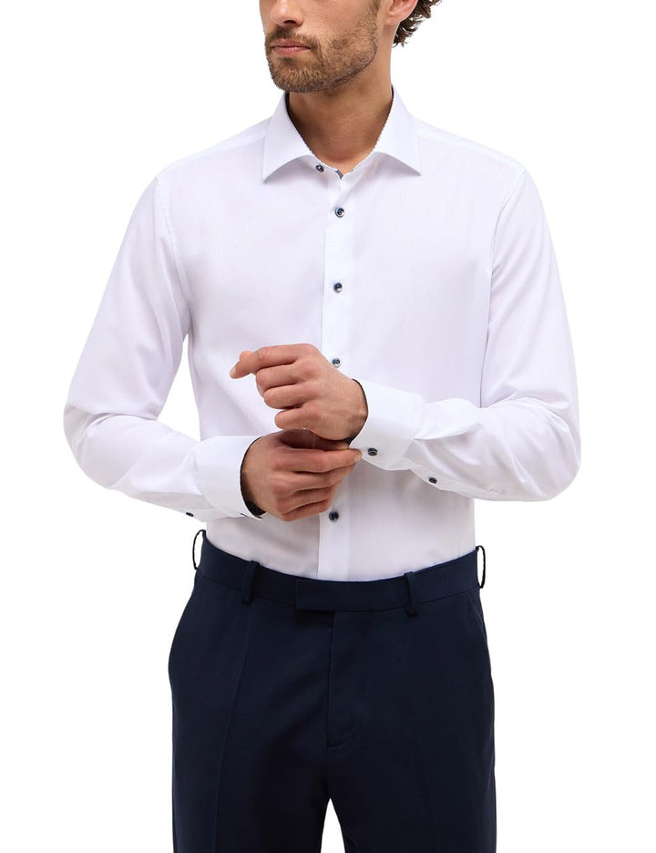 ETERNA Herren Original Shirt Slim FIT, Weiss