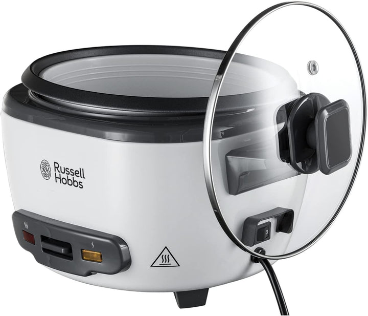 Russell Hobbs 27040 Grosser Reiskocher - bis zu 14 Portionen mit Dampfkorb, Messbecher und Löffel in